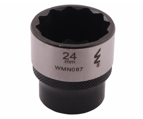 Nasadka dwunastokątna 3/8". 24 mm. CrV50BV30. DIN 3124. Waryński