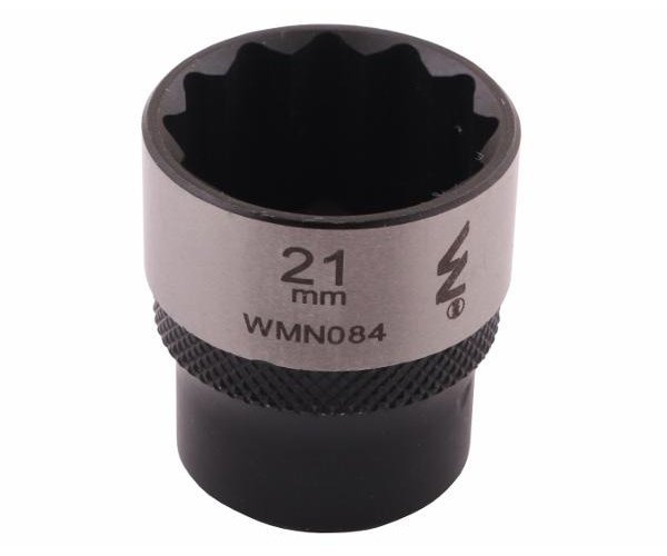 Nasadka dwunastokątna 3/8". 21 mm. CrV50BV30. DIN 3124. Waryński