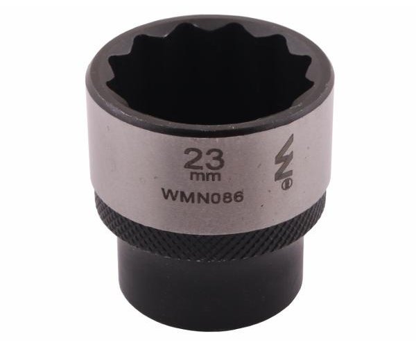 Nasadka dwunastokątna 3/8". 23 mm. CrV50BV30. DIN 3124. Waryński