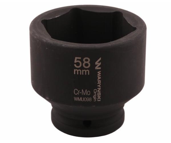 Nasadka udarowa sześciokątna 3/4". 58 mm. CrMo. DIN 3129. Waryński