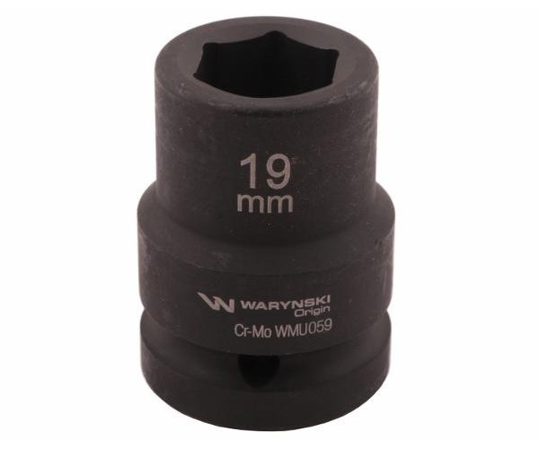 Nasadka udarowa sześciokątna 3/4". 19 mm. CrMo. DIN 3129. Waryński