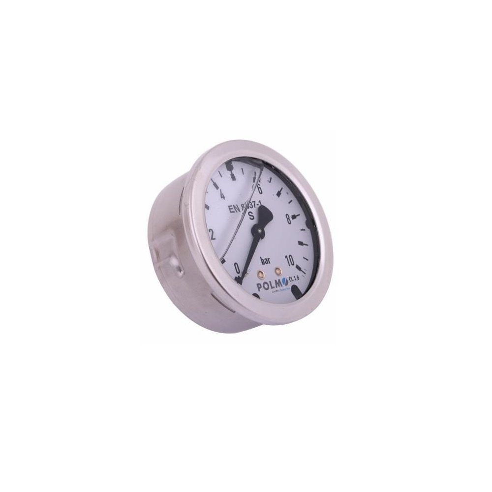 Manometr glicerynowy M63 0-10 bar tylne przyłącze G1/4" POLMO