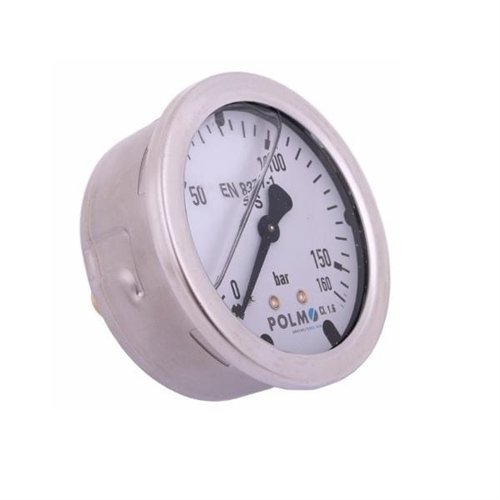 Manometr glicerynowy M63 0-160 bar tylne przyłącze G1/4" POLMO