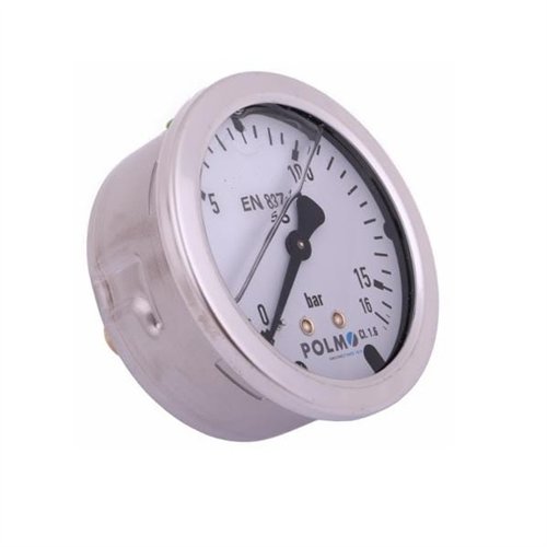 Manometr glicerynowy M63 0-16 bar tylne przyłącze G1/4" POLMO