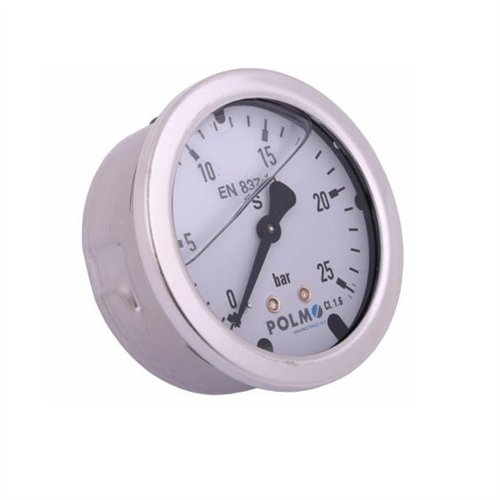 Manometr glicerynowy M63 0-25 bar tylne przyłącze G1/4" POLMO