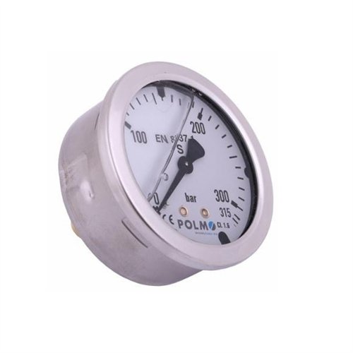Manometr glicerynowy M63 0-315 bar tylne przyłącze G1/4" POLMO