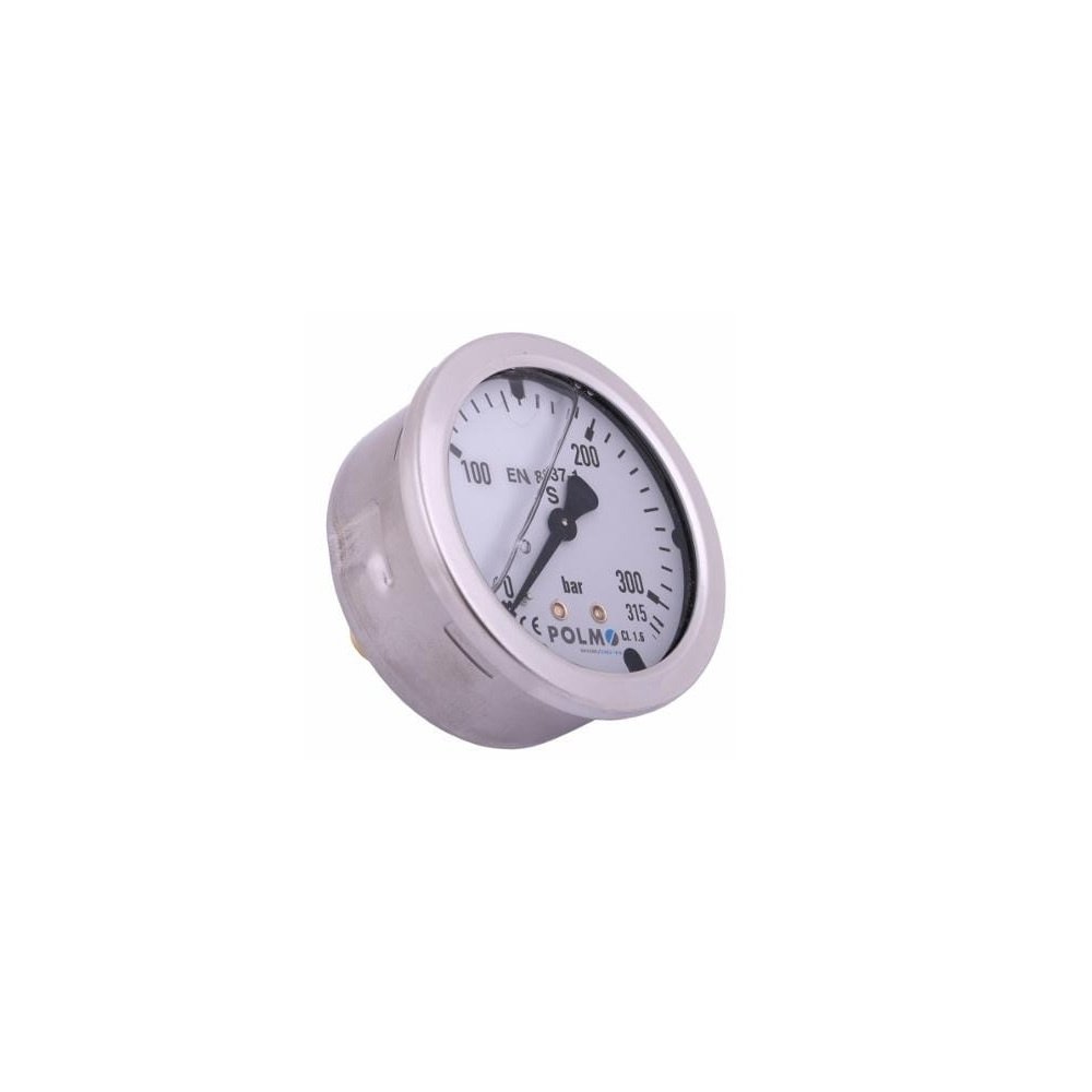 Manometr glicerynowy M63 0-315 bar tylne przyłącze G1/4" POLMO