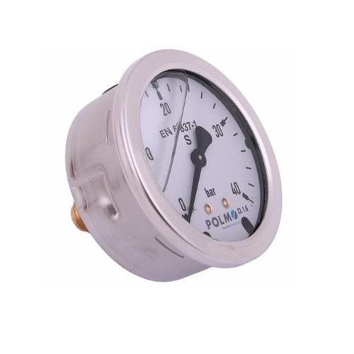Manometr glicerynowy M63 0-40 bar tylne przyłącze G1/4" POLMO