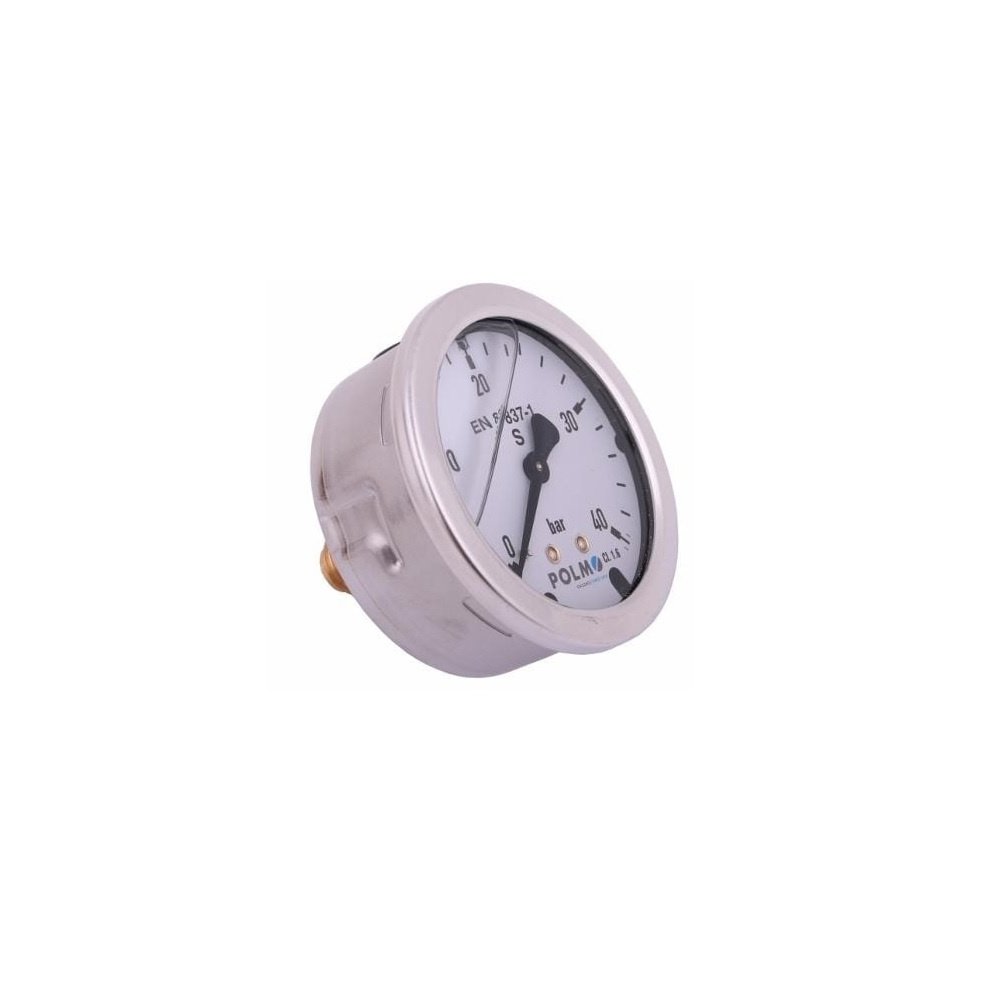 Manometr glicerynowy M63 0-40 bar tylne przyłącze G1/4" POLMO