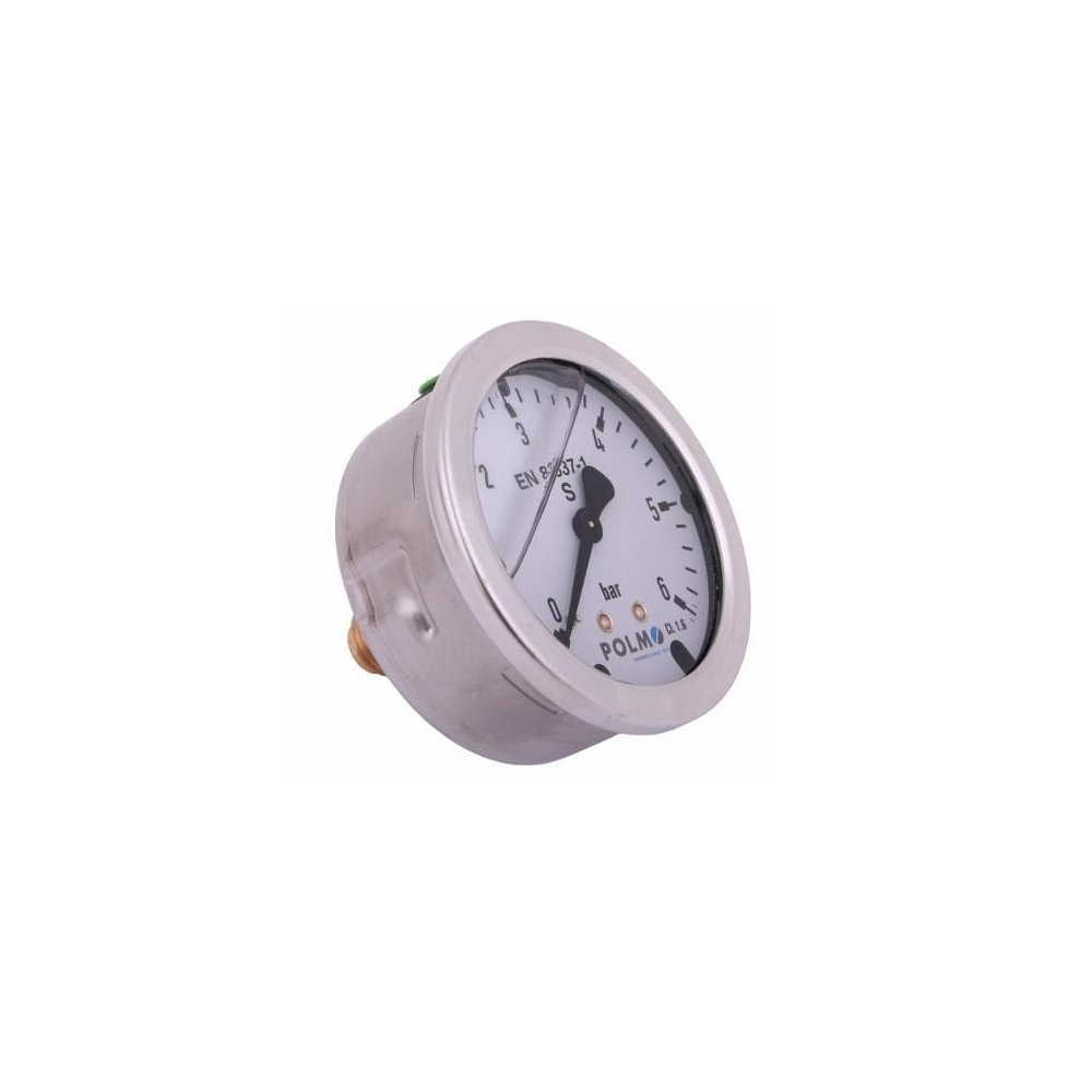 Manometr glicerynowy M63 0-6 bar tylne przyłącze G1/4" POLMO