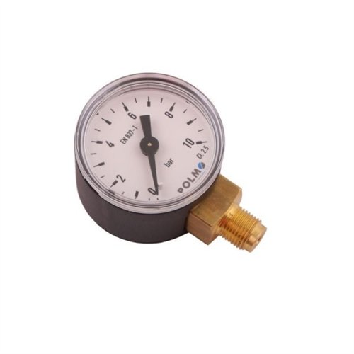 Manometr suchy M40 0-10 bar gwint G1/8" dolne przyłącze obudowa plastikowa POLMO
