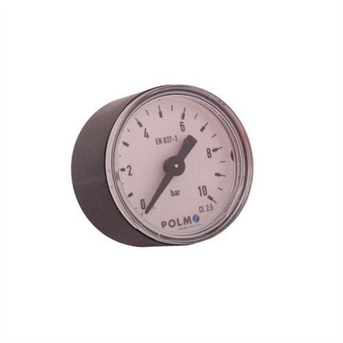 Manometr suchy M40 0-10 bar gwint G1/8" tylne przyłącze obudowa plastikowa POLMO