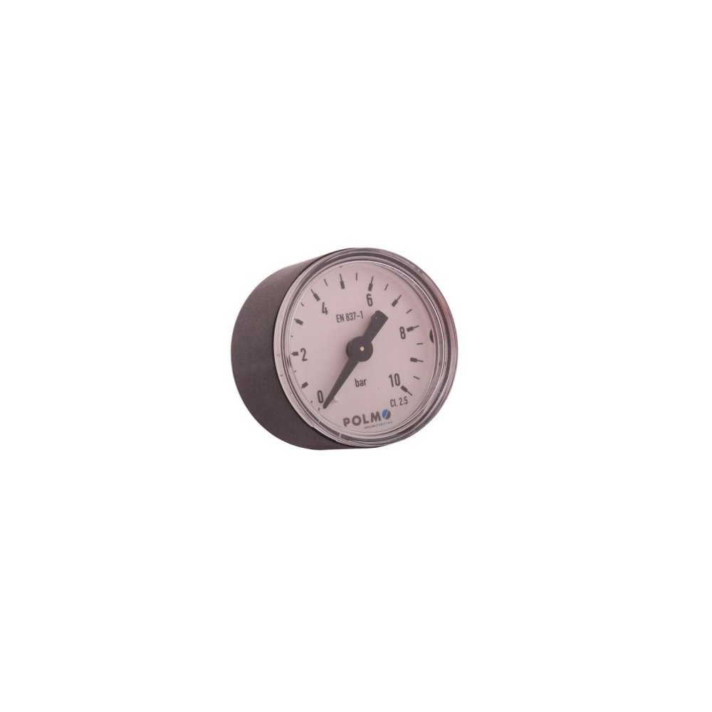 Manometr suchy M40 0-10 bar gwint G1/8" tylne przyłącze obudowa plastikowa POLMO