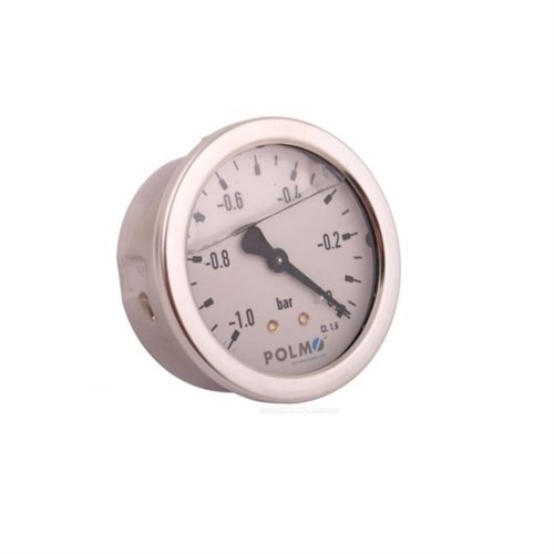 Wakuometr glicerynowy M63 (-1 do 0 bar) tylne przyłącze G1/4" POLMO