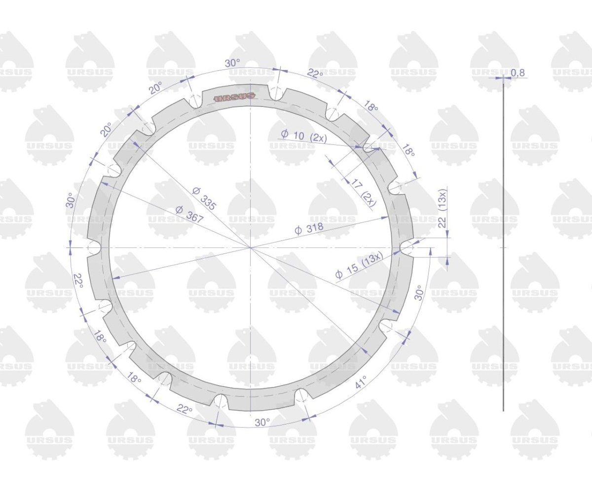 Komplet ( zestaw ) uszczelek tylnego mostu C-385 ORYGINAŁ URSUS