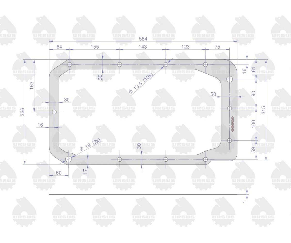 Komplet ( zestaw ) uszczelek tylnego mostu C-385 ORYGINAŁ URSUS