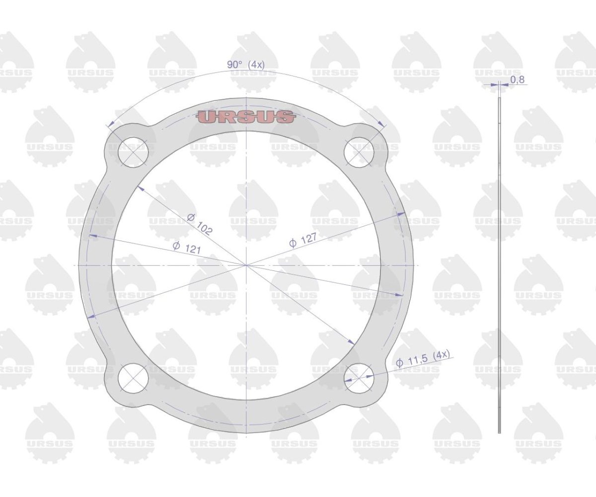 Komplet ( zestaw ) uszczelek tylnego mostu C-385 ORYGINAŁ URSUS