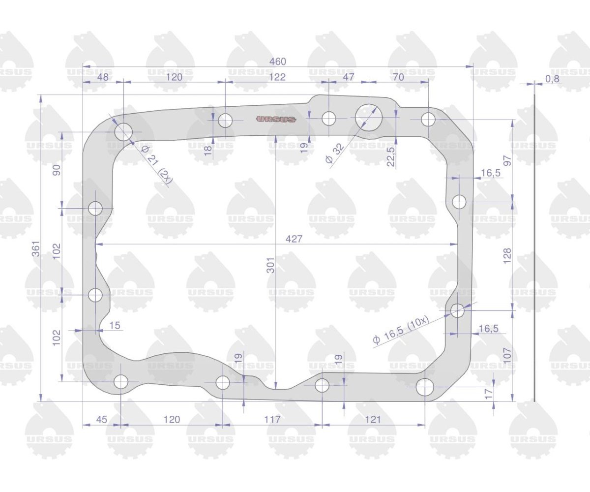 Komplet ( zestaw ) uszczelek tylnego mostu C-385 ORYGINAŁ URSUS