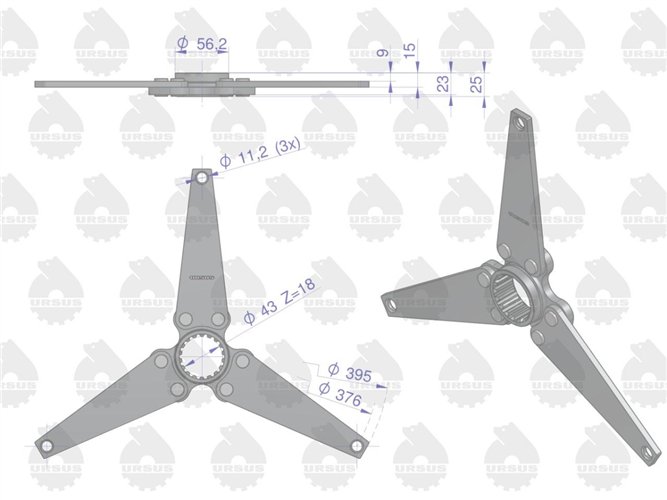 Piasta napędu wom sprzęgła 18 frezów C-385 ORYGINAŁ URSUS