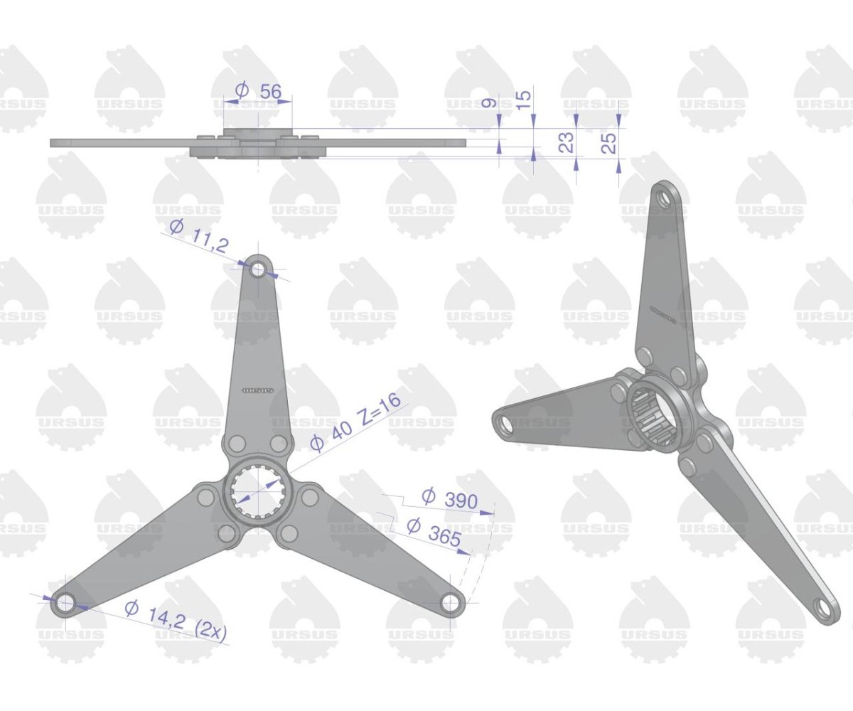 Piasta napędu wom sprzęgła 16 frezów C-385 ORYGINAŁ URSUS