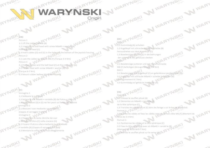 Joystick pod linki zakończone kulką z 2 przełącznikami (z 2 przyciskami na kulkę. IP-6022) Waryński