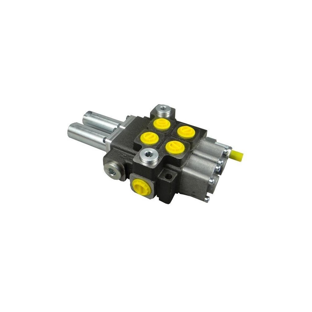 Rozdzielacz hydrauliczny dwusekcyjny (2) 40L sterowany joystickiem Waryński