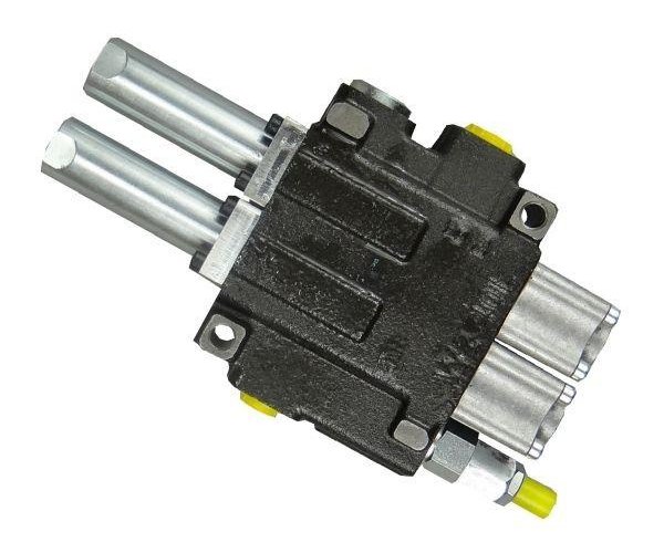 Rozdzielacz hydrauliczny dwusekcyjny (2) 40L sterowany joystickiem Waryński