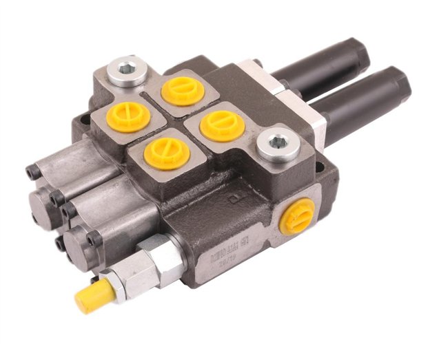 Rozdzielacz hydrauliczny dwusekcyjny (2) 40L sterowany joystickiem Waryński