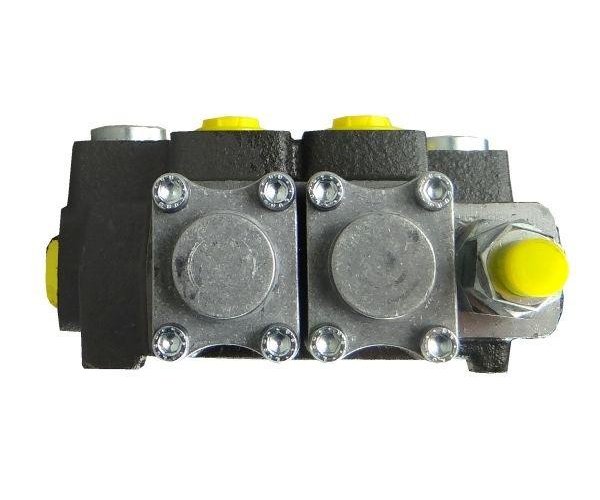 Rozdzielacz hydrauliczny dwusekcyjny (2) 40L sterowany joystickiem Waryński