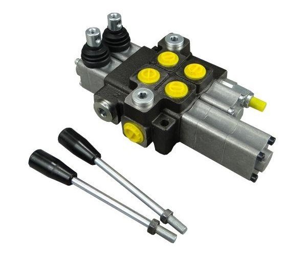 Rozdzielacz hydrauliczny 2-sekcyjny max przepływ 40L 1-sekcja pływająca Waryński