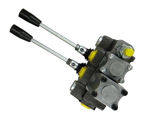 Rozdzielacz hydrauliczny 2-sekcyjny max przepływ 40L 1-sekcja pływająca Waryński