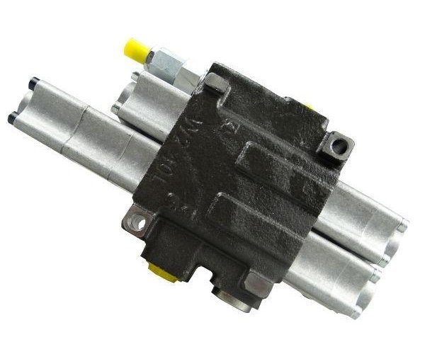 Rozdzielacz hydrauliczny 2-sekcyjny max przepływ 40L 1-sekcja pływająca Waryński