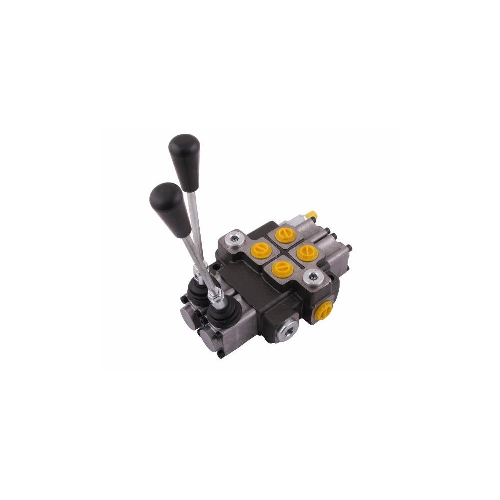 Rozdzielacz hydrauliczny 2-sekcyjny max przepływ 40L (1 sekcja - z zatrzaskiem) Waryński