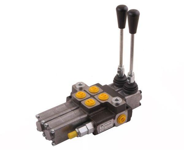 Rozdzielacz hydrauliczny 2-sekcyjny max przepływ 40L (2 sekcje - pływające) Waryński