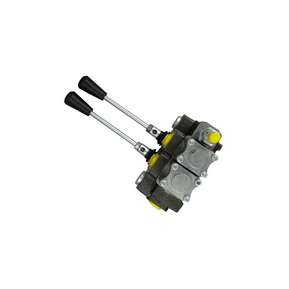 Rozdzielacz hydrauliczny 2-sekcyjny max przepływ 40L z zatrzaskami Waryński