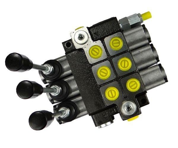 Rozdzielacz hydrauliczny 3-sekcyjny max przepływ 40L Waryński