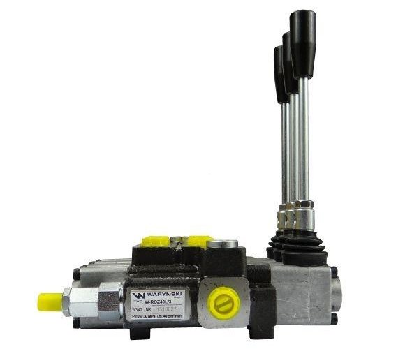 Rozdzielacz hydrauliczny 3-sekcyjny max przepływ 40L Waryński