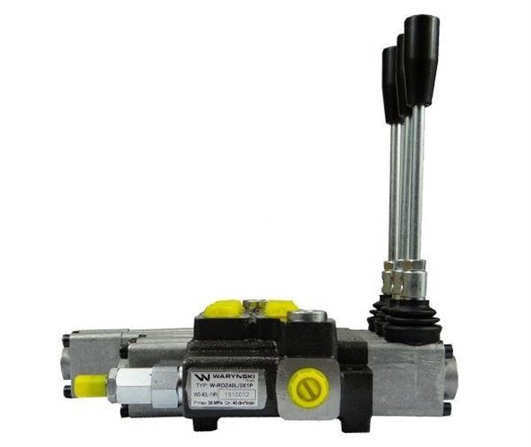Rozdzielacz hydrauliczny 3-sekcyjny max przepływ 40L 1-sekcja pływająca Waryński