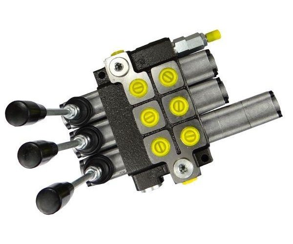 Rozdzielacz hydrauliczny 3-sekcyjny max przepływ 40L 1-sekcja pływająca Waryński