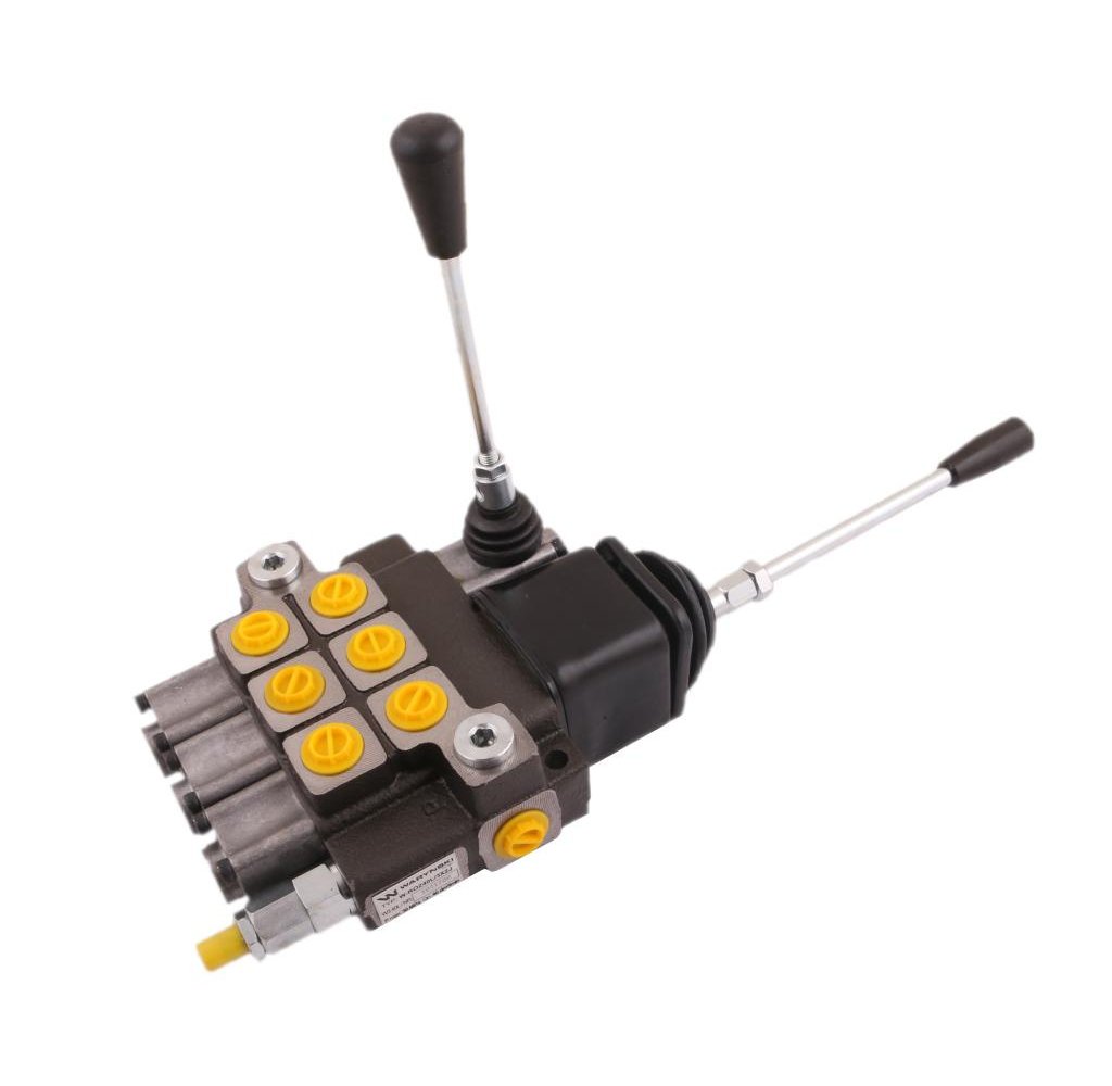 Rozdzielacz hydrauliczny 3-sekcyjny max przepływ 40L (2 sekcje x 1 dźwignia + 1 sekcja x 1 dźwignia) Waryński