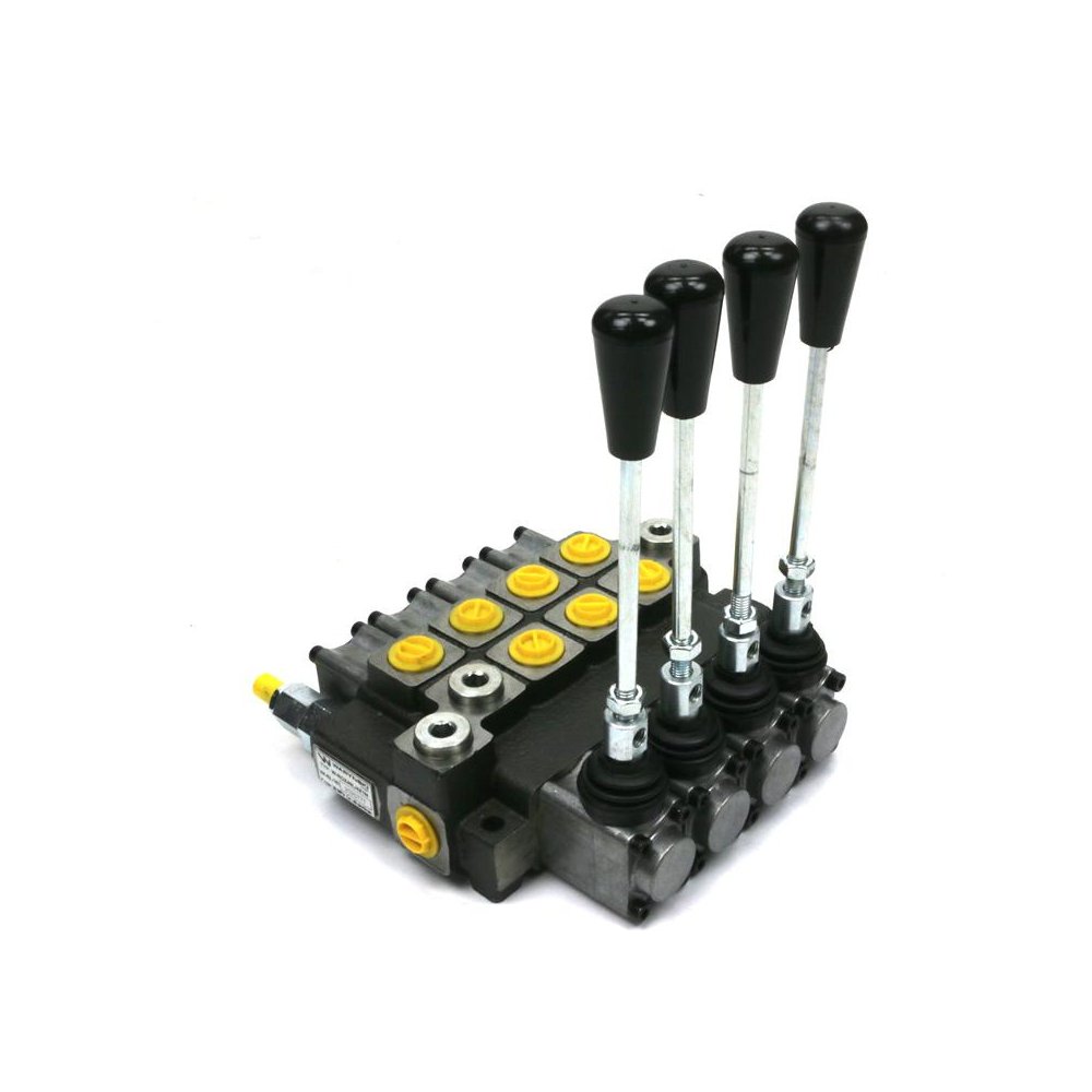 Rozdzielacz hydrauliczny 4-sekcyjny max przepływ 40L (1-sekcja nurnikowa) Waryński