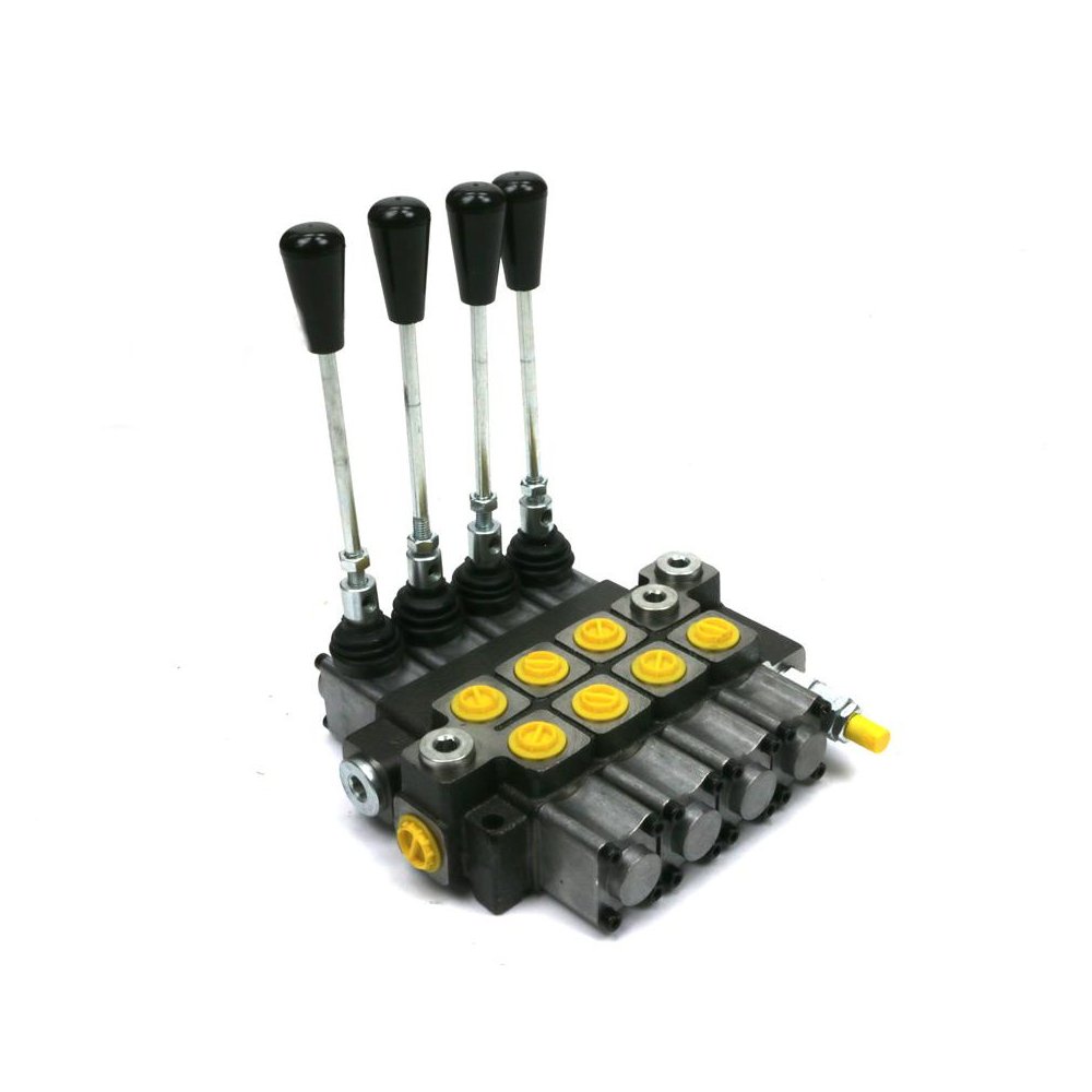 Rozdzielacz hydrauliczny 4-sekcyjny max przepływ 40L (1-sekcja nurnikowa) Waryński