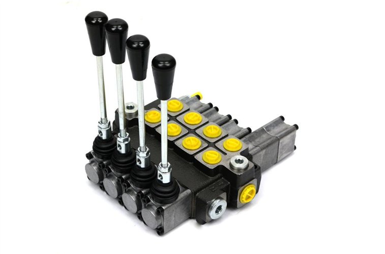 Rozdzielacz hydrauliczny 4-sekcyjny max przepływ 40L (1-sekcja pływająca) Waryński