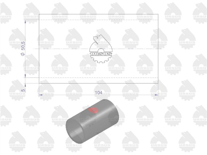 Przewód gumowy wody fi 50-90 zbrojony płótnem C-385 ORYGINAŁ URSUS