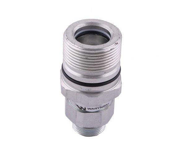 Szybkozłącze hydrauliczne skręcane gniazdo M22x1.5 gwint zewnętrzny 300bar Waryński