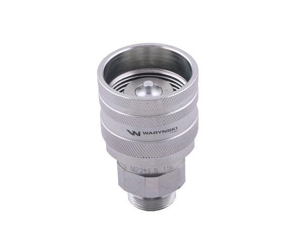 Szybkozłącze hydrauliczne skręcane wtyczka M22x1.5 gwint zewnętrzny 300bar Waryński