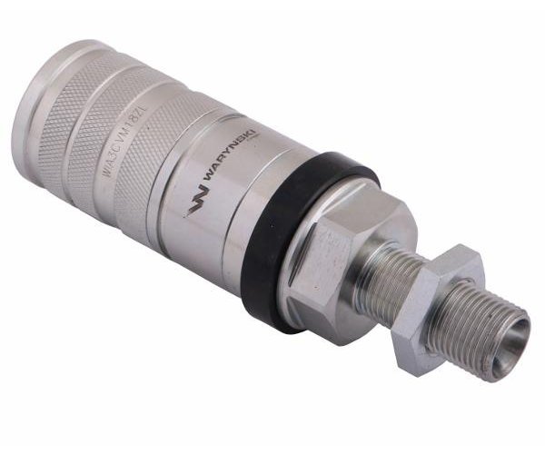 Szybkozłącze hydrauliczne zrywalne seria WIA3CV (3CFPV) 68 l/min gniazdo long M18x1.5 gwint zewnętrzny EURO PUSH-PULL (ISO 7241-
