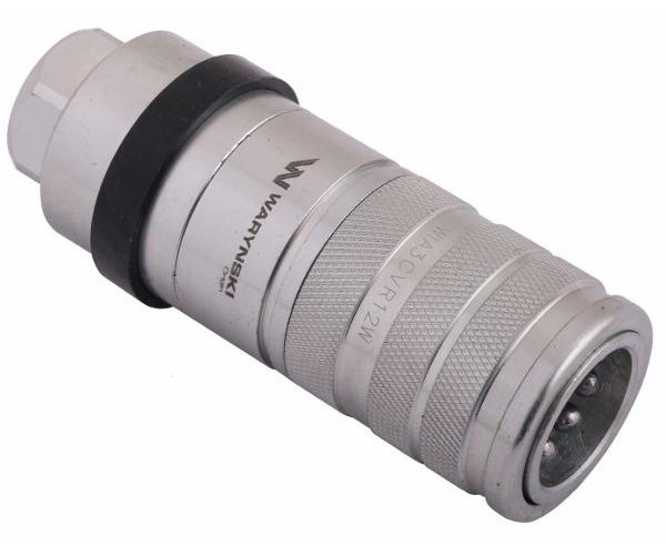 Szybkozłącze hydrauliczne zrywalne seria WIA3CV (3CFPV) 68 l/min gniazdo G1/2"BSP gwint wewnętrzny EURO PUSH-PULL (ISO 7241-A) W