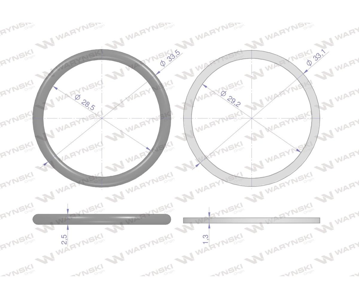 Zestaw uszczelnień do szybkozłączy hydraulicznych 3/4" ISO 7241-A Waryński ( sprzedawane po 2 )