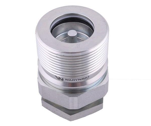 Szybkozłącze hydrauliczne skręcane (motylkowe) gniazdo G1"BSP gwint wewnętrzny 250bar Waryński
